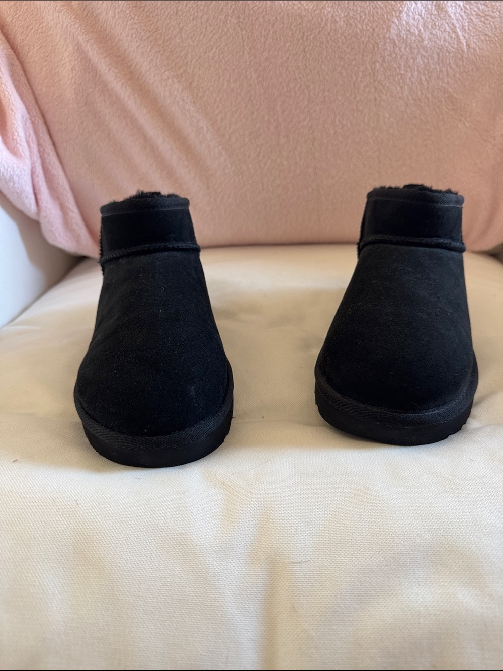 NWOT UGG Black Suede Mini Booties
